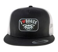 Nuovo Black Flys i Love Alcol Trucker Snapback Cappello Nero/Bianco Limitata