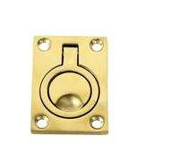 Nuovo boccaporto da incasso for barca placcatura in ottone Maniglia ad anello di sollevamento quadrata Maniglia for armadietto marino Anello di sollevamento a filo Tirare il portello del ponte