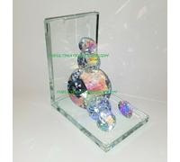 Nuovo Bookend A Forma Di Diamante Cristallo Iridescente Multicolore, Fermacarte