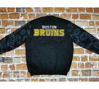 Nuovo BOSTON BRUINS STARTER Vintage Bomber USA NHL Giacca Retro Orsi Tg. : L