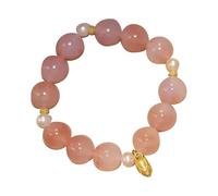 Nuovo braccialetto 2024 per le donne Braccialetto di perline di giada cinese per sua moglie Nonna Nonno Padre Uso quotidiano Bracciali Sexy (B, One Size)