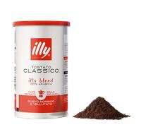 illy, Caffè Macinato per Moka Tostato CLASSICO, 100% Arabica con Note di Fiori d'Arancio e Gelsomino, Gusto Morbido e Retrogusto Dolce, Confezione da 12 Barattoli (12 x 185g)
