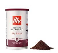 illy, Caffè Macinato per Moka Tostato INTENSO, 100% Arabica con Note di Cacao e Frutta Secca, Retrogusto Pieno e Corposo, Confezione da 12 Barattoli (12 x 185g)