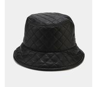 Nuovo Cappello A Secchiello Donne In PU Pelle Impermeabile Design Con Diamante