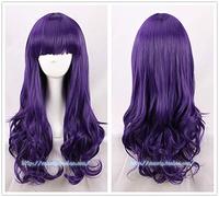 Nuovo Cardcaptor Sakura Daidouji Tomoyo Parrucche Cosplay Parrucca ondulata viola lunga 65 cm Parrucca per capelli sintetica resistente al calore per capelli + C