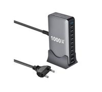 Nuovo Caricabatterie Rapido da Tavolo GaN da 1000 W PD3.1 USB Type-C con 10 Porte, Adattatore per Stazione di Ricarica Rapida per Cellulari e Tablet,