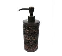 Nuovo Caro Bronzo Marrone Dispenser Di Sapone 3D Con Design Mandala E Pompa