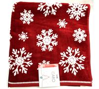 Nuovo Caro Rosso, Bianco Neve Flakes Cotone Bagno, 2 Asciugamano, O 2 Dito Punta