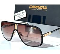 Nuovo Carrera Flaglab 11 Nero Marrone Telaio Gradiente Marrone Lenti Sole R60/Ha