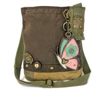 Nuovo Chala Borsa Toppa a Tracolla Marrone Scuro Borsa Tela Messenger Farfalla