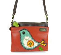 Nuovo Chala Mini a Tracolla Uccello Borsa Ecopelle S Borsetta Rosso Cabrio Gift