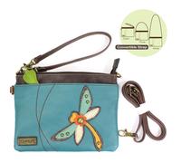 Nuovo Chala Mini Tracolla Libellula Borsa Ecopelle S Convertible Turchese Regalo