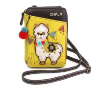 Nuovo Chala Portafoglio a Tracolla Ecopelle Organizer Telefono Borsa Lama Senape