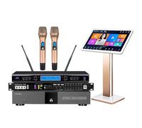 Nuovo Cinese Karaoke Macchina KV-V5 Karaoke Player con Reverb Wireless Microphone, 22 pollici capacitivo Touch Screen, Free Cloud Download Funzione YouTube APP Play Film e TV cinese Online, 6T