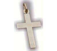 Nuovo Ciondolo Croce Vero Oro 333 Giallo Qualità Inri Unisex Conveniente Cristo