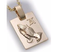 Nuovo Ciondolo Mani In Preghiera Oro 333 15 X 11 Mm Gesù Oro Giallo Cristo