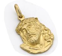Nuovo Ciondolo Testa Di Gesù Piccolo In Oro 333 8 Carati Cristo Figlio Di Dio