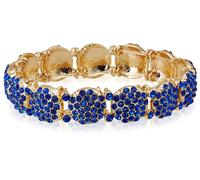 Nuovo Cohesive Jewels Decorato Color Oro Cristallo Blu Cz 6.5 " Stretch