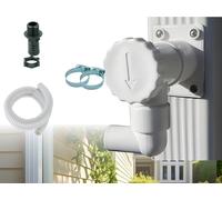 Nuovo - Collettore d'acqua piovana - Kit completo - Fabbricazione francese - Condotti rettangolari 60 x 80 mm - Bianco