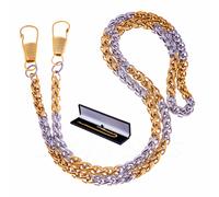 Nuovo Color Oro / Argento Singolo Albert Pocket Orologio Catena,50.8cm Lunghezza