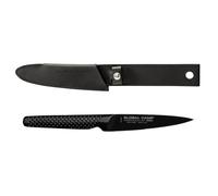 NUOVO coltello da serraggio Global Camp con fodero in pelle nero Made in Japan