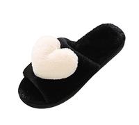 Nuovo commercio estero di lana peluche caldo amore pantofole per autunno e inverno Chihuahua pantofole per le donne, Beige, 39.5 EU