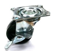 Nuovo con Freno Girevole Rotella Polypropolene Piastra Fissa 50mm Carico Bearing