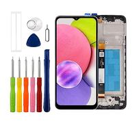 [Nuovo] [con telaio] Duotipa LCD Display Touch Screen Digitizer Assembly Ricambio per Samsung Galaxy A03S A037U SM-A037U1 6,5 pollici con kit di strumenti tecnici di riparazione-nero. [Versione US]