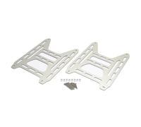 Nuovo Contenitore Scatola Top Lato Tronco Moto Custodia Coda D2 Argento Guardia