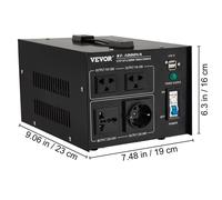 NUOVO CONVERTITORE DI TENSIONE 2000 Watt USA Transformer 230V-110V Converter ...