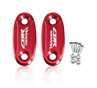 Nuovo coperchio del foro dello specchio posteriore compatibile con CBR600RR CBR1000RR Tappo eliminatori for specchietti azionati dal parabrezza CNC for moto(CBR1000RR Red)