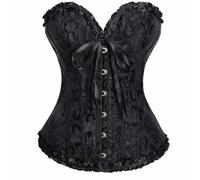 Nuovo Corsetto Donna Eleganta Bustino Corsetti con Volant e Papillon, Fronte Aperto Disossato Corpetto Top, Stringivita Modellante Dimagrante Corsetti Applica a Abito da Matrimoni Festa Corset