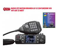 NUOVO CRT MICRON BIBANDA UV V2 CON FUNZIONE VOX VHF-UHF 25 WATT