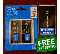 NUOVO Crucial 16GB Kit (2x8GB) DDR5 4800 MHz Laptop RAM Memory SODIMM Intel &...