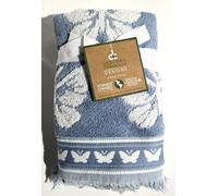 Nuovo DEBORAH CONNOLLY Blu, Farfalla Bianca Bagno, O 2 Mano Dito Punte Telo