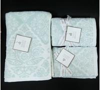 Nuovo DEBORAH CONNOLLY Salvia, Verde Damascato Floreale Bagno, Mano Telo O Punta