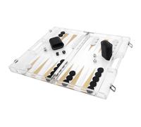 Nuovo Deluxe Acrilico Backgammon Set - Oro Luxe Cristallo Gioco da Tavolo By