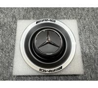 NUOVO design elegante tappo in acciaio nero opaco Mercedes Benz GLC GLE GLS c...