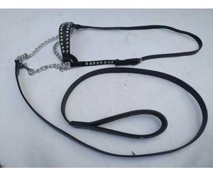 Nuovo design in pelle Show Halter, attacco SS nero, FULL/COB