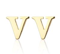 Nuovo di Zecca Oro AZ Lettera V Gemelli della Camicia per Gli Uomini dei Monili di Cerimonia Nuziale dello Sposo Gemelli della Lega di Affari Francese Abotoaduras Regalo Practical Treatment