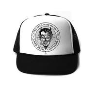Nuovo Diavolo Rosso Diavolo Fatto Me Do It Cappello Camionista Nero/Bianco #