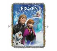 Nuovo Disney A Frozen Giorno Anna Elsa Olaf Kristoff Tessuto Arazzo Coperta