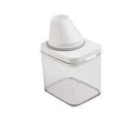 Nuovo Distributore Ermetico di Detersivo per Bucato con Misurino Contenitore In Plastica Trasparente per Polvere e Liquidi con Coperchi Barattolo