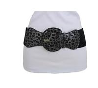 Nuovo Donna Hip Vita Alta Elastico Cintura Larga Leopardo Ghepardo Taglia Xs S M