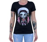 NUOVO DONNA Lowbrow Art Co LIL SALLY Maglietta NERO PICCOLO-2XLARGE MADE IN USA