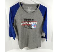 Nuovo Donna New York Rangers Calling Tutti Blueshirts Manica Lunga Camicia S Nwt