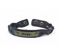 Nuovo EXPRESSION Oro Antico,Color Ottone,Intrecciato Pelle " Hope " , Placca