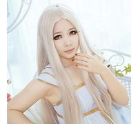 Nuovo Fate/Zero Irisviel Von Einzbern 100Cm Lungo Rettilineo Anime Parrucca Cosplay Capelli Sintetici + Cappuccio Parrucca