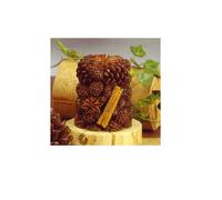 Nuovo Fatto a Mano 3 " Alto Marrone Multi Pigna Candela Pilastro + Scatola
