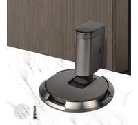 Nuovo fermaporta magnetico, arresto silenzioso meccanico aggiornato senza punch-free, regolabile senza foratura meccanica del pavimento Doorstop Serrature magnetiche (Gray)